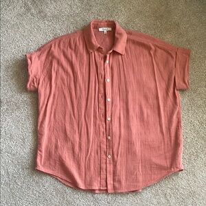 Madewell Textured Coral Button Down